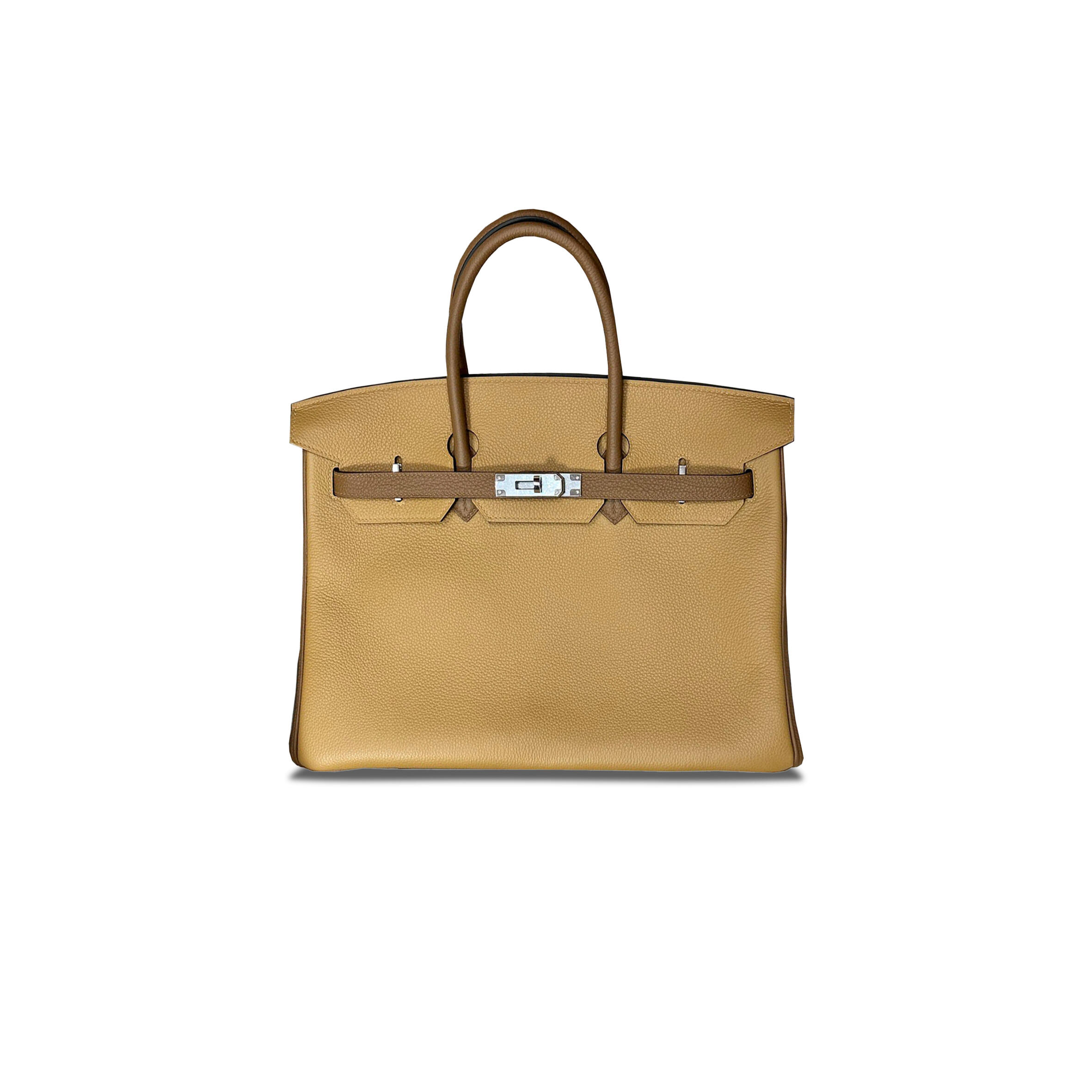 H**me5 BIRKIN 35 TOGO LEATHER BISCUIT CHESTNUT COLOR WITH GRAY ELEPHANT AND SILVER BUCKLE 10092293 (35*28*18cm) Master Quality